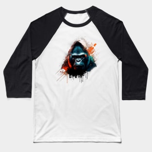 Gorilla Fury Splash Baseball T-Shirt